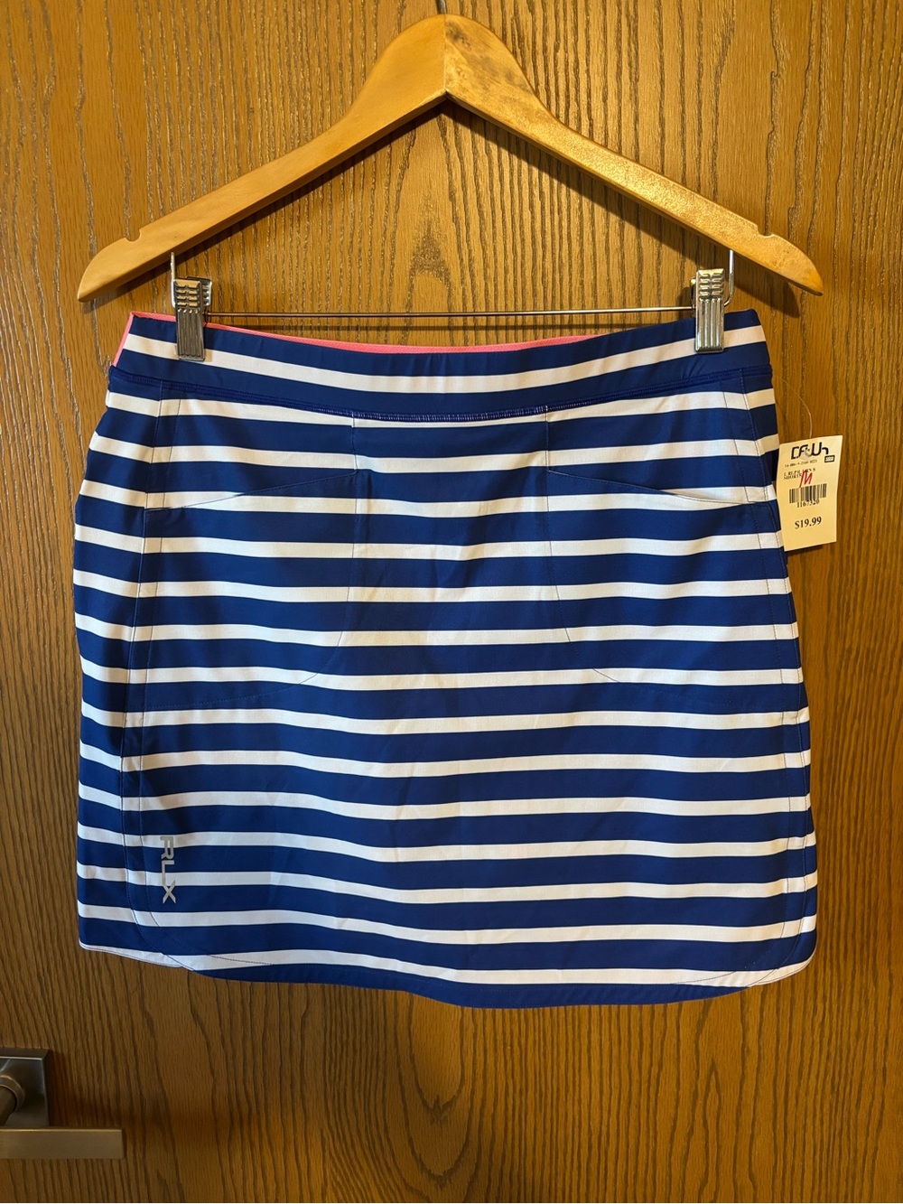 RLX Navy and White Striped Skort